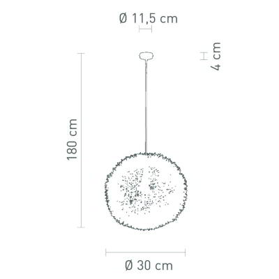 Pendelleuchte Kaktus  30 cm Alu Drahtgeflecht