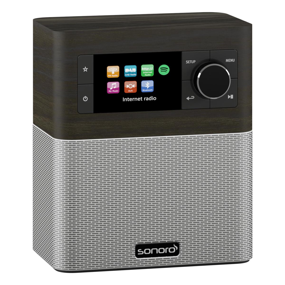 sonoro Stream Internetradio Mooreiche Dekor und silber von sonoro sonoro Stream Internetradio Mooreiche Dekor und silber
