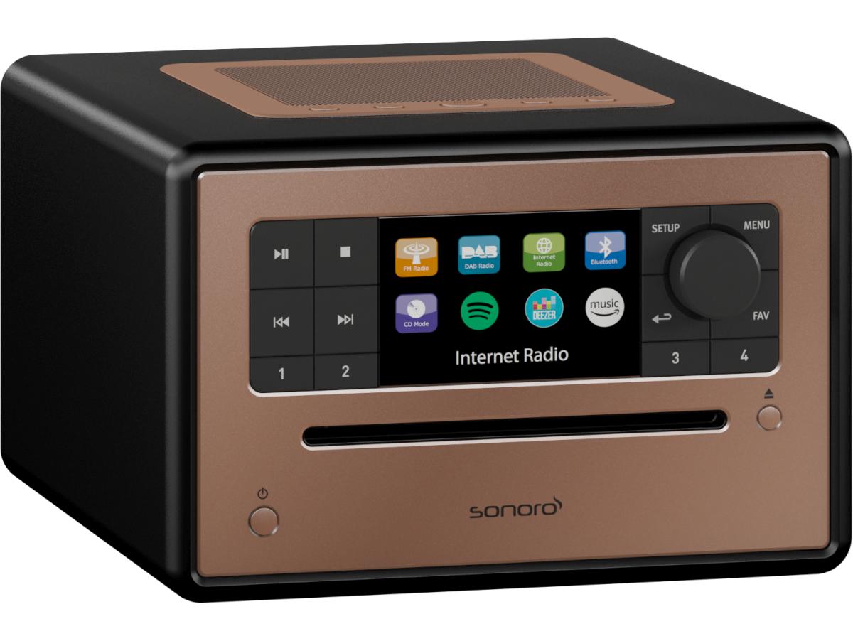 sonoro Elite Audiosystem 2020 mattschwarz / Front kupfer von sonoro sonoro Elite Audiosystem 2020 mattschwarz / Front kupfer