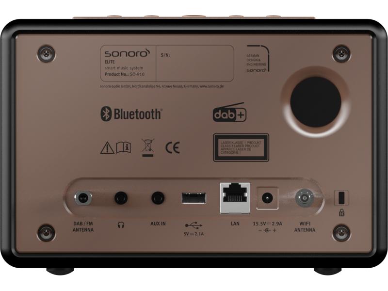 sonoro Elite Audiosystem mattschwarz / Front kupfer von sonoro sonoro Elite Audiosystem mattschwarz / Front kupfer