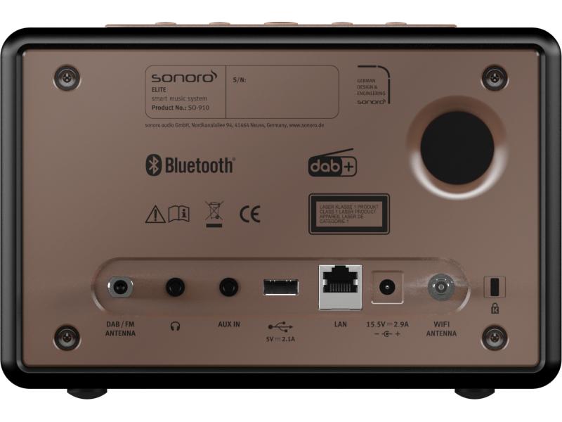 sonoro Elite Audiosystem  mattschwarz / Front kupfer