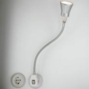 Glühwürmchen Steckerleuchte DeLight LED alu silberfarben Kegelreflektor Glühwürmchen Steckerleuchte DeLight LED alu silberfarben Kegelreflektor