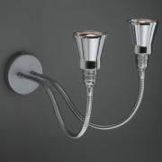 ÄRMEL STEREO Wandleuchte chrom mit Kegel glanzeloxiert ÄRMEL STEREO Wandleuchte chrom mit Kegel glanzeloxiert