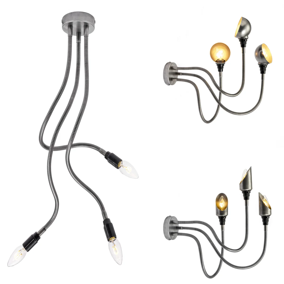 Dreiarm Lang Wandleuchte / Deckenleuchte