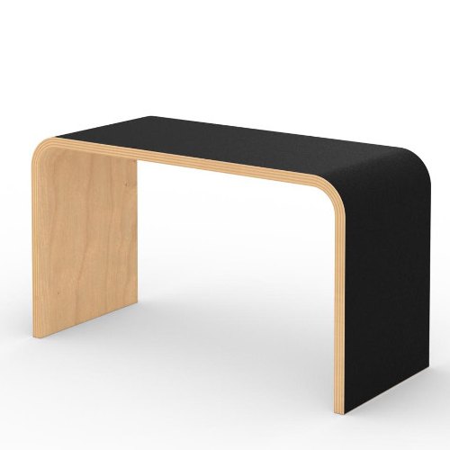 TOJO SIT Sitzhocker / Beistelltisch Buche ledano schwarz von Tojo TOJO SIT Sitzhocker / Beistelltisch Buche ledano schwarz