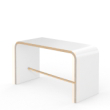TOJO SIT Sitzhocker / Beistelltisch Buche matt weiß beschichtet