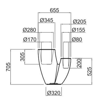 SAHARA Pflanzgef 70 cm - Technische Daten