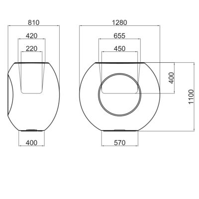 ALBORAN Pflanzgef beleuchtet 110 cm Indoor mit SHORT-LED Beleuchtung wei