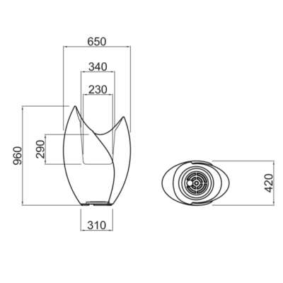 TAO Pflanzgef 96 cm - Technische Daten