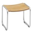 PRATO Hocker Edelstahl / Teak unbehandelt