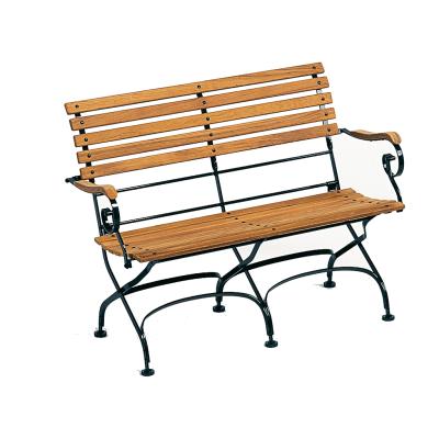 CLASSIC Gartenbank 2-sitzig dunkelgrn Belattung Teak, W