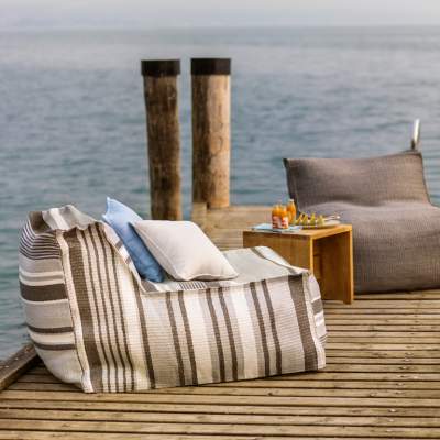 CHILL Loungesessel natur und silbergrau von Weishäupl CHILL Loungesessel natur und silbergrau