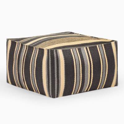 CHILL Hocker, groß, grau gestreift von Weishäupl CHILL Hocker, groß, grau gestreift