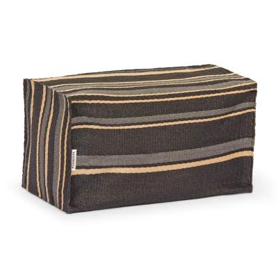CHILL Loungemöbel, Hocker mittel, grau gestreift von Weishäupl CHILL Loungemöbel, Hocker mittel, grau gestreift