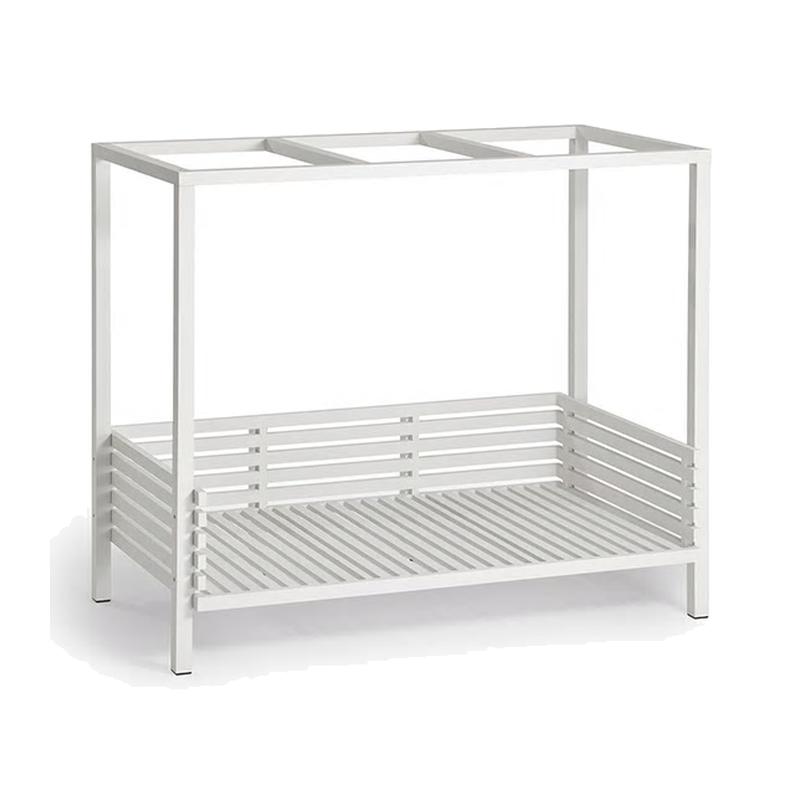 FLOW Daybed Aluminium pulverbeschichtet weiß ohne Sitzpolster von Weishäupl FLOW Daybed Aluminium pulverbeschichtet weiß ohne Sitzpolster