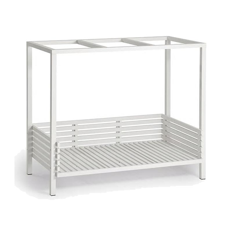 FLOW Daybed Aluminium pulverbeschichtet wei ohne Sitzpolster