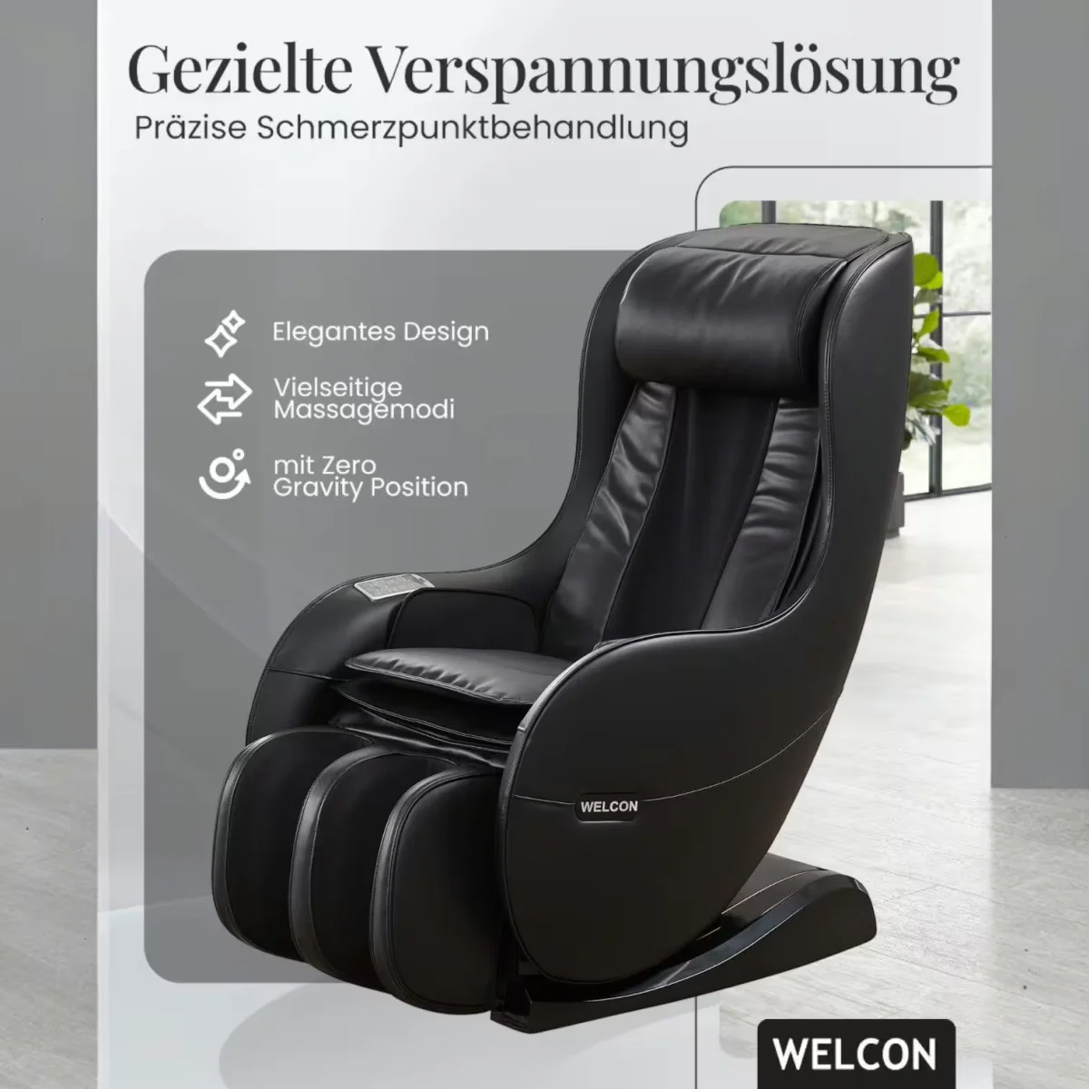 Easyrelaxx Massagesessel in schwarz