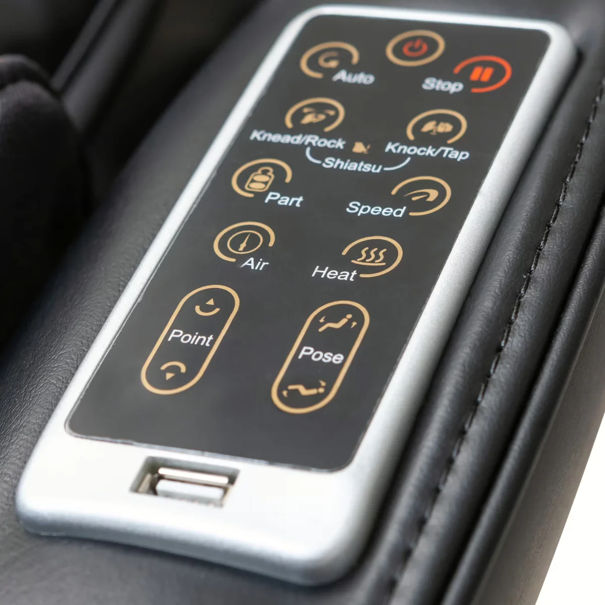 Easyrelaxx Massagesessel in schwarz Handy-Aufladestation