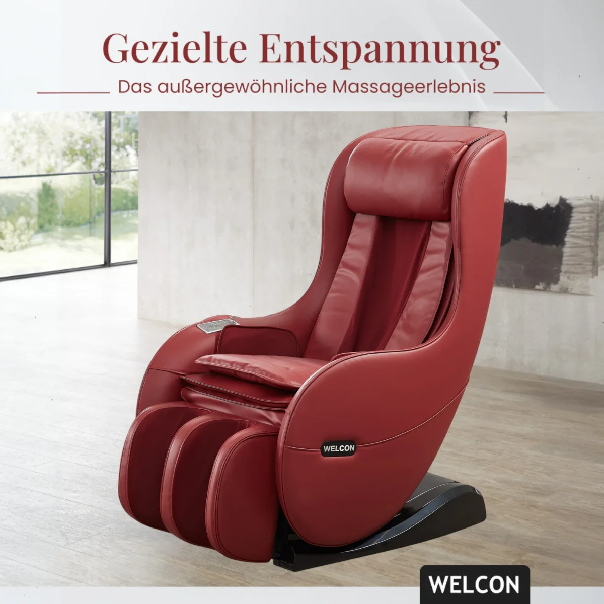 Easyrelaxx Massagesessel in rot