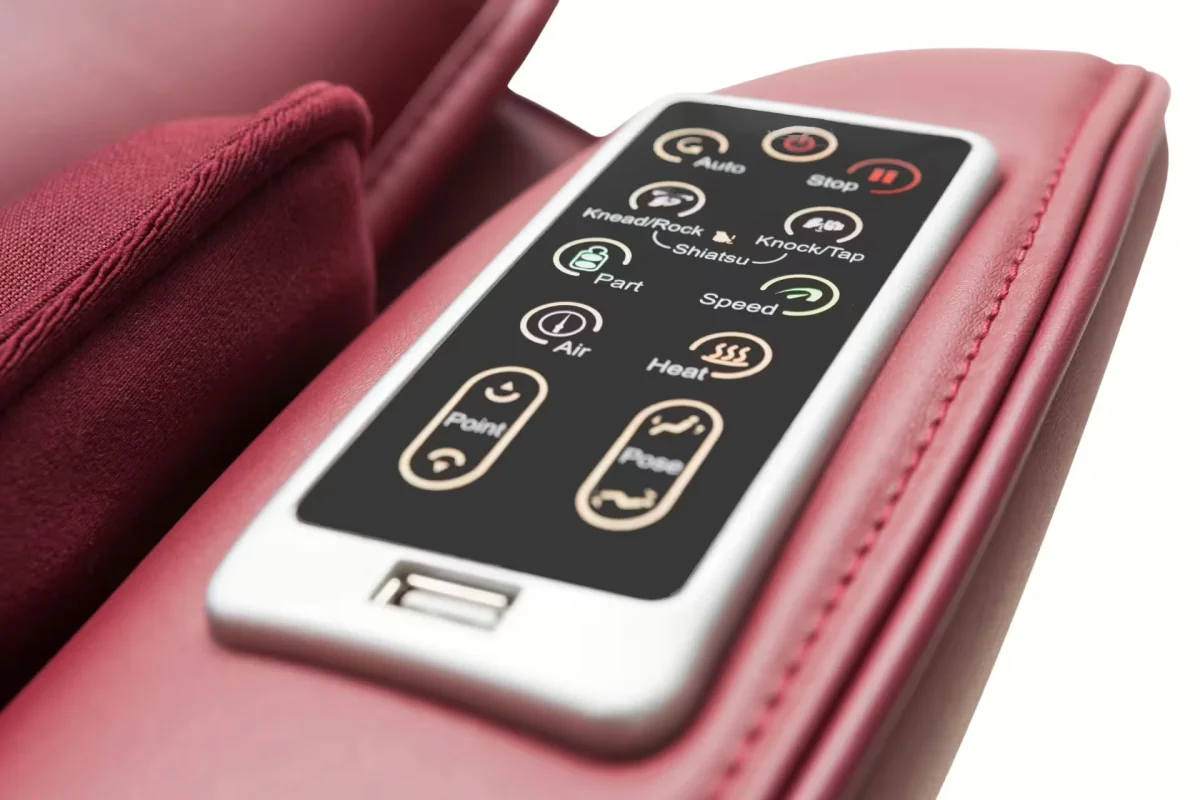 Easyrelaxx Massagesessel in rot Handy-Aufladestation