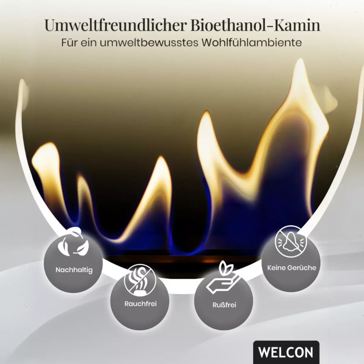 Bioethanol Kamin & Fireplace Bergen weiß | Standkamin von Welcon Bioethanol Kamin & Fireplace Bergen weiß | Standkamin