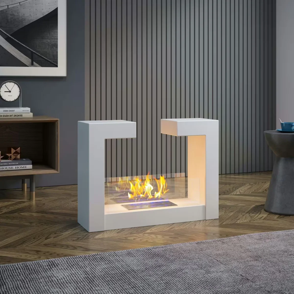 Bioethanol Kamin & Fireplace Göteborg weiß | Standkamin von Welcon Bioethanol Kamin & Fireplace Göteborg weiß | Standkamin
