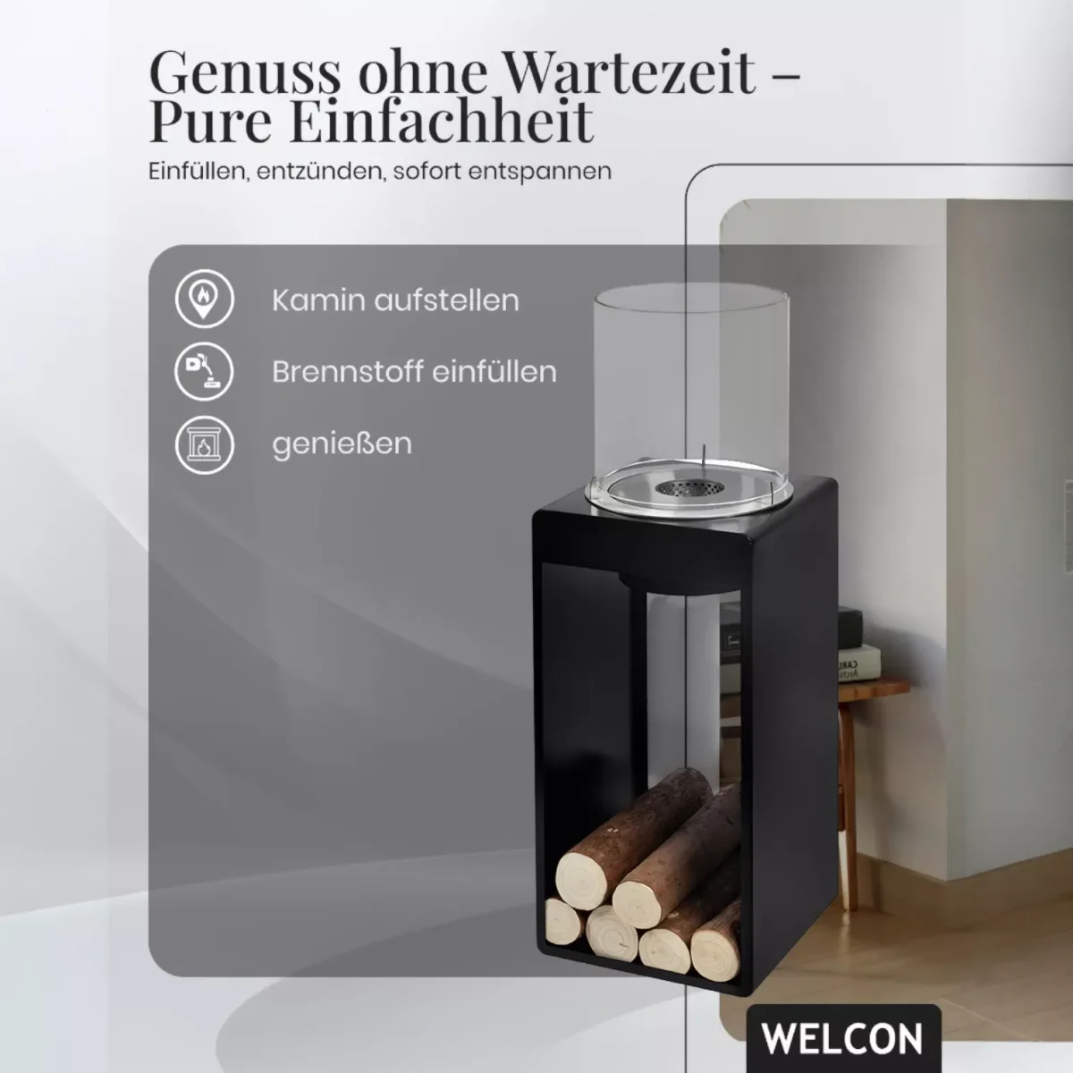 Bioethanol Kamin & Fireplace Ribe | Standkamin von Welcon Bioethanol Kamin & Fireplace Ribe | Standkamin