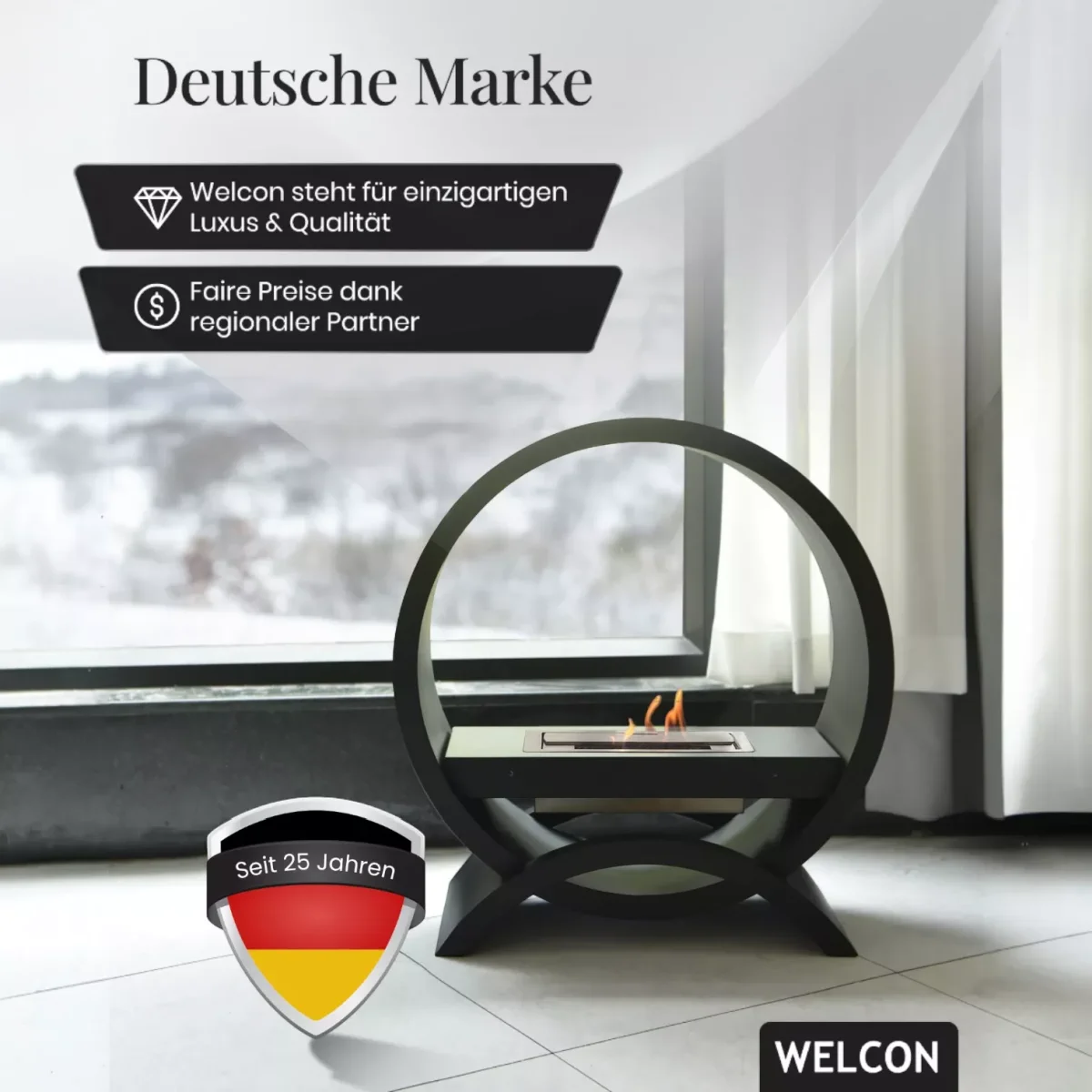 Bioethanol Kamin & Fireplace Skagen | Standkamin von Welcon Bioethanol Kamin & Fireplace Skagen | Standkamin