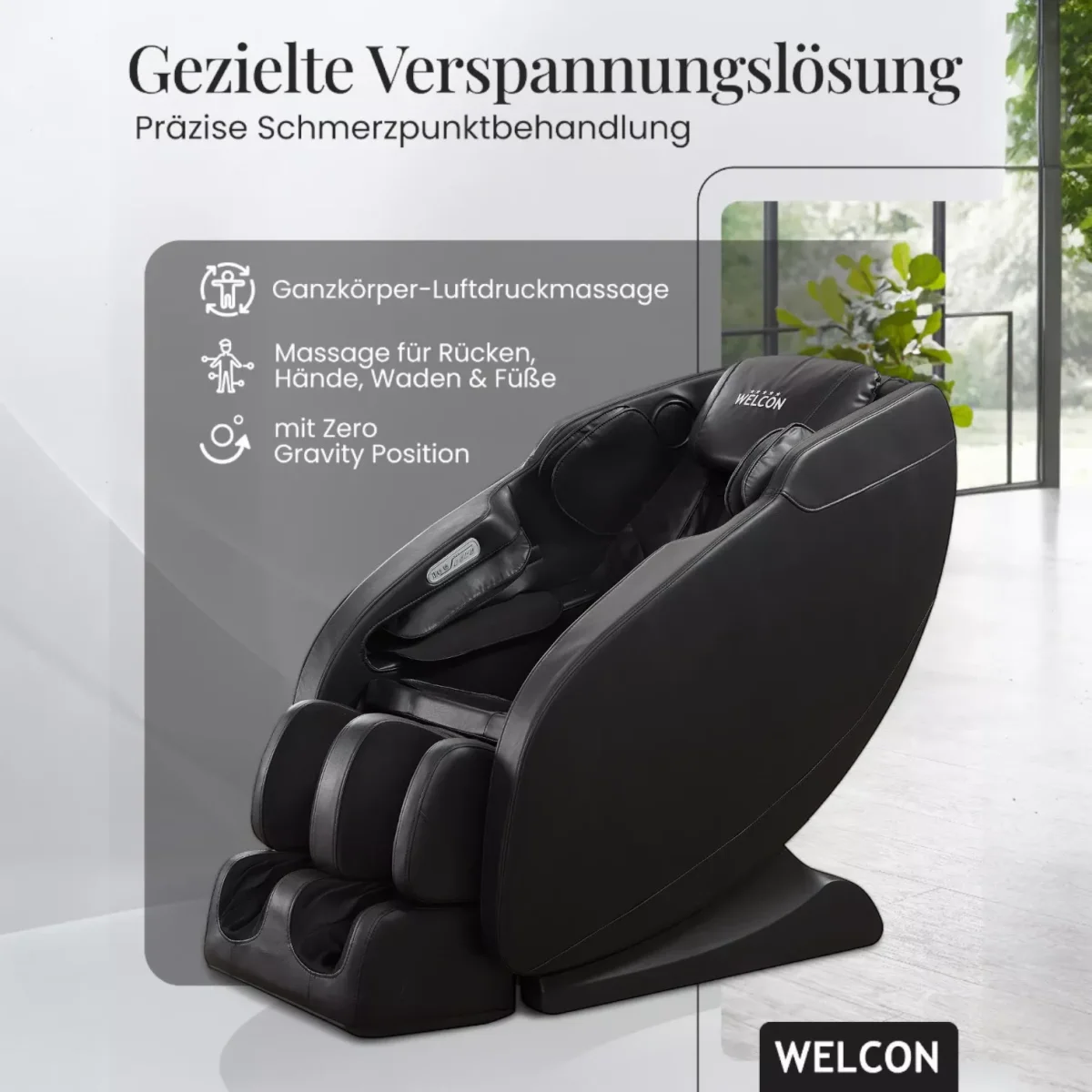 Prestige II Massagesessel mit Programmen zur gezielten Verspannungslösung von Welcon Prestige II Massagesessel mit Programmen zur gezielten Verspannungslösung