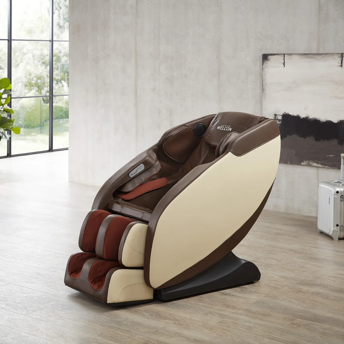 Massagesessel Prestige II beige/braun mit WP-3D-Massagesystem und Zero Gravity Funktion von Welcon Massagesessel Prestige II beige/braun mit WP-3D-Massagesystem und Zero Gravity Funktion