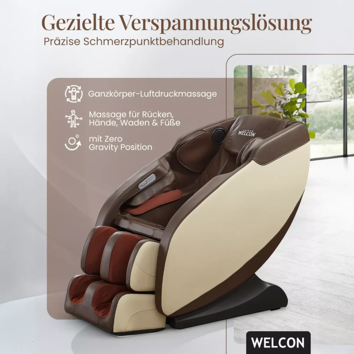 Prestige II Massagesessel mit Programmen zur gezielten Verspannungslösung von Welcon Prestige II Massagesessel mit Programmen zur gezielten Verspannungslösung
