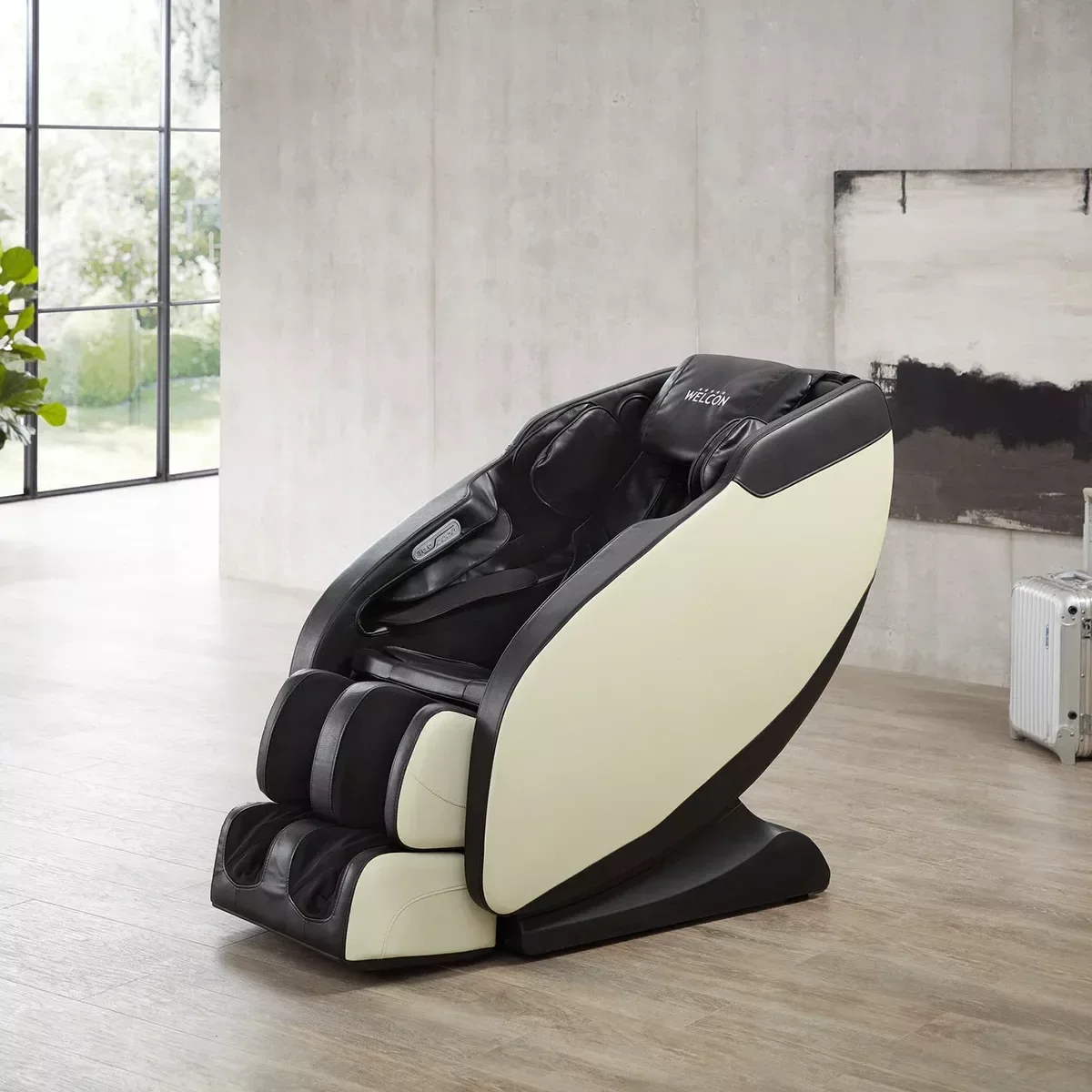 Massagesessel Prestige II schwarz/weiß mit WP-3D-Massagesystem und Zero Gravity Funktion von Welcon Massagesessel Prestige II schwarz/weiß mit WP-3D-Massagesystem und Zero Gravity Funktion