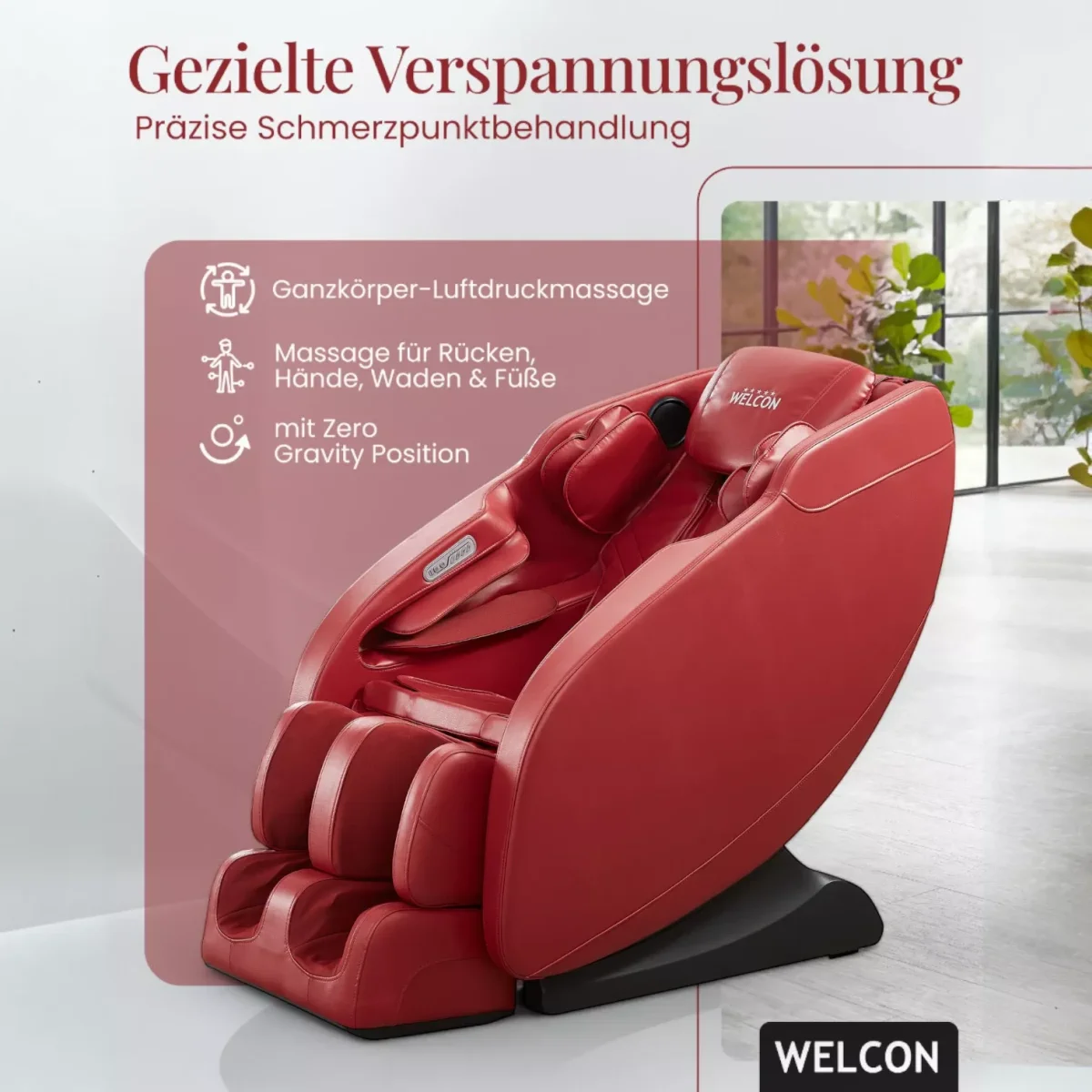 Prestige II Massagesessel mit Programmen zur gezielten Verspannungslösung von Welcon Prestige II Massagesessel mit Programmen zur gezielten Verspannungslösung