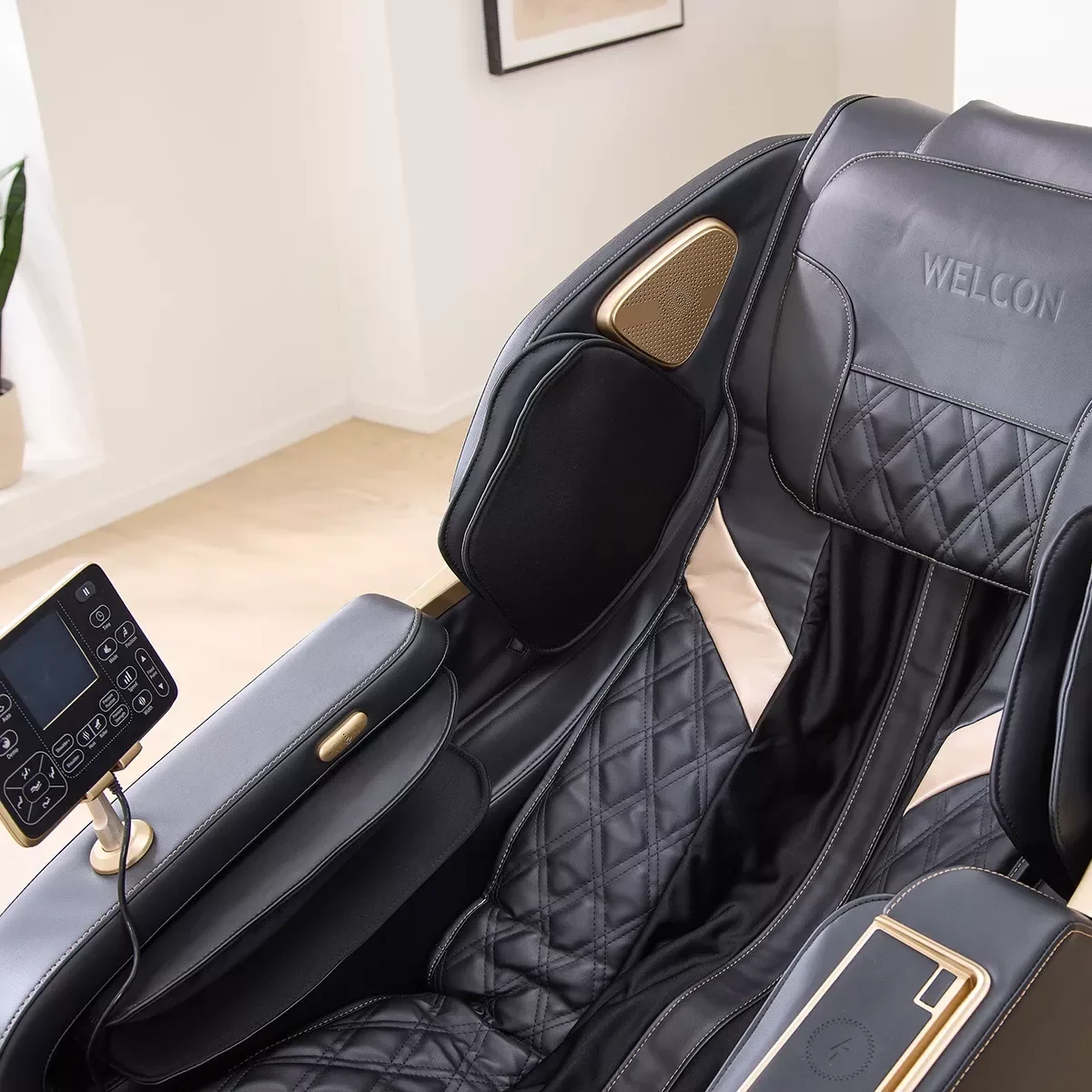 Prestige III Massagesessel – hochwertiges schwarzes Kunstleder, modernes Design, Premium-Komfort von Welcon Prestige III Massagesessel – hochwertiges schwarzes Kunstleder, modernes Design, Premium-Komfort
