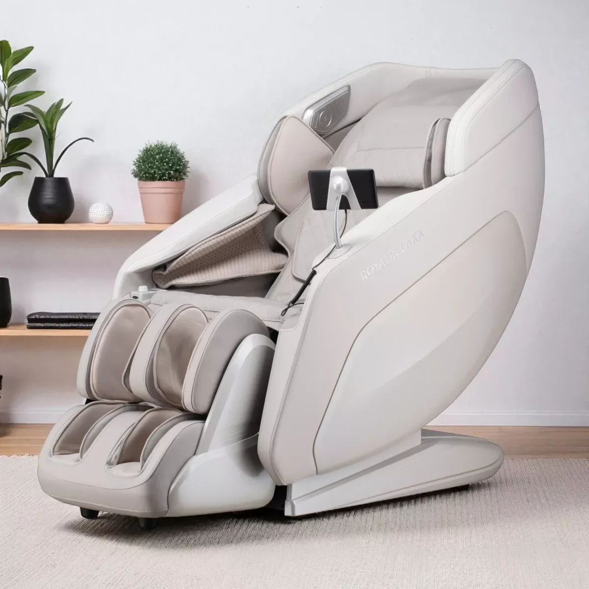 Royalrelaxx Massagesessel Hellbeige/Hellgrau – 24 Automatikprogramme und manuelle Massagetechniken von Welcon Royalrelaxx Massagesessel Hellbeige/Hellgrau – 24 Automatikprogramme und manuelle Massagetechniken