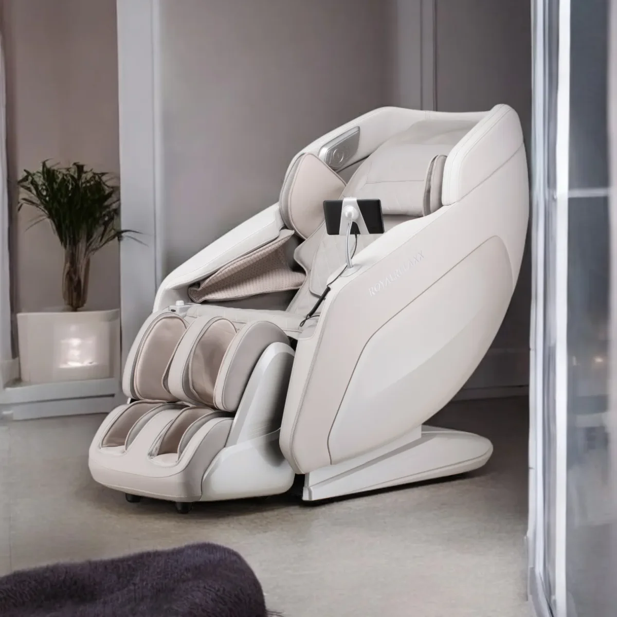 Royalrelaxx Massagesessel Hellbeige/Hellgrau – 24 Automatikprogramme und manuelle Massagetechniken von Welcon Royalrelaxx Massagesessel Hellbeige/Hellgrau – 24 Automatikprogramme und manuelle Massagetechniken