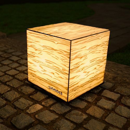 WOODEN DICE Leuchtwrfel Outdoor Birke